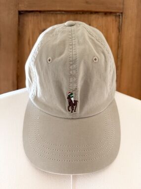 Polo Ralph Lauren Classic Beige Baseball Cap | Leather Strap | NWOT